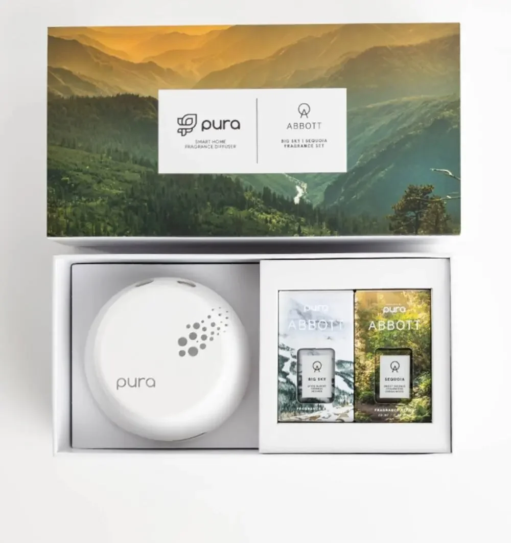 Pura Smart Home Fragrance Diffuser Homesick Gone Hiking 2 Refills Gift Set